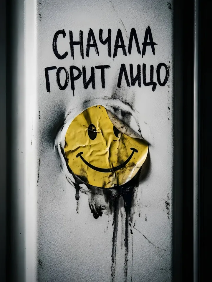 Обложка книги «Сначала горит лицо» — Razdor Razdor