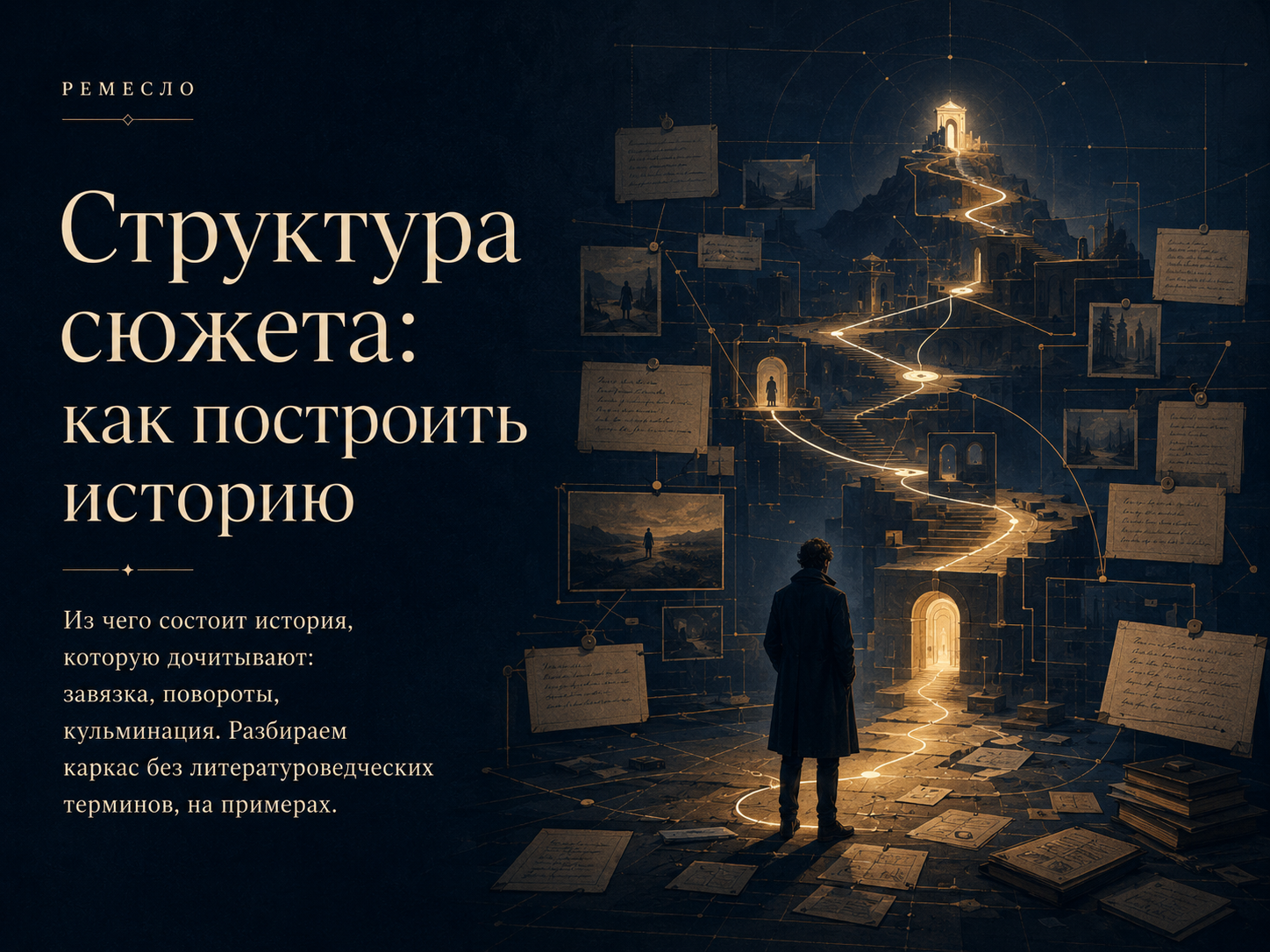 Пять опор сюжета: крючок, событие-толчок, точка невозврата, худший момент, развязка